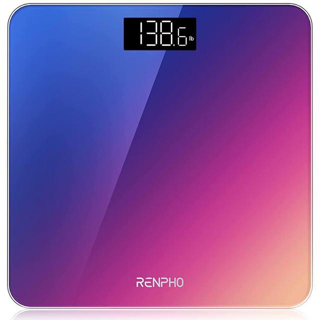 RENPHO Digital Bathroom Scale, Highly Accurate Body Weight Scale with Lighted LED Display, Round Corner Design, 400 lb (Gradient, 10.2"/260mm)