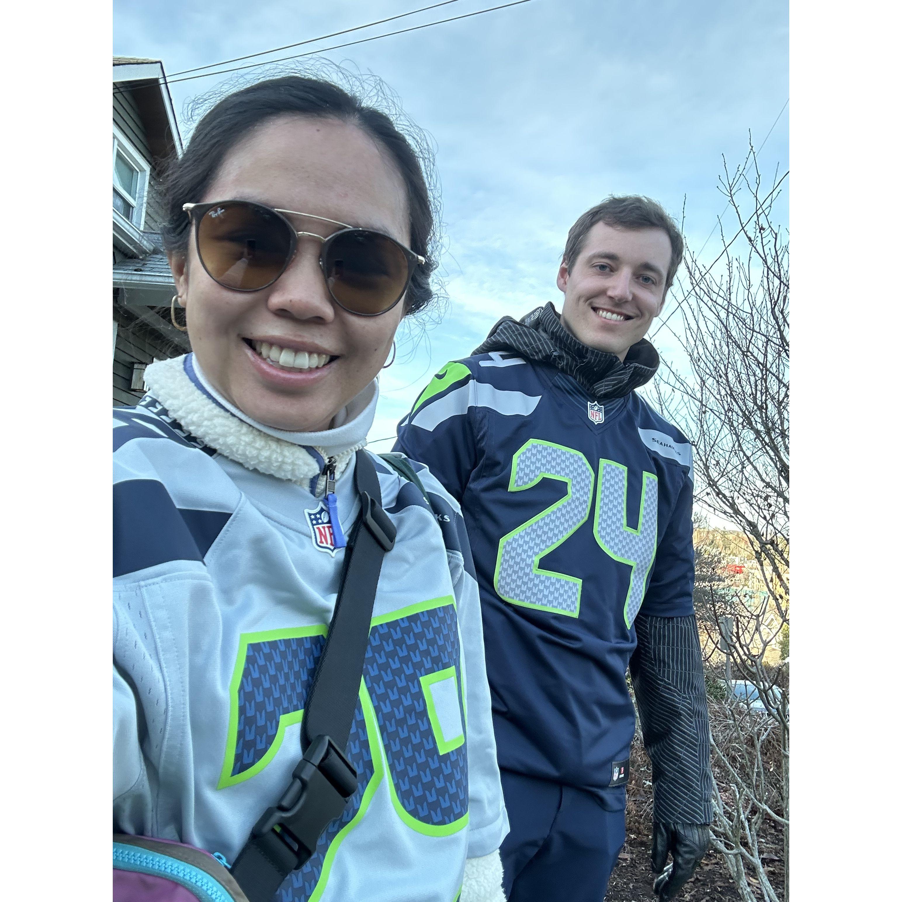 Katie's first Seahawks game