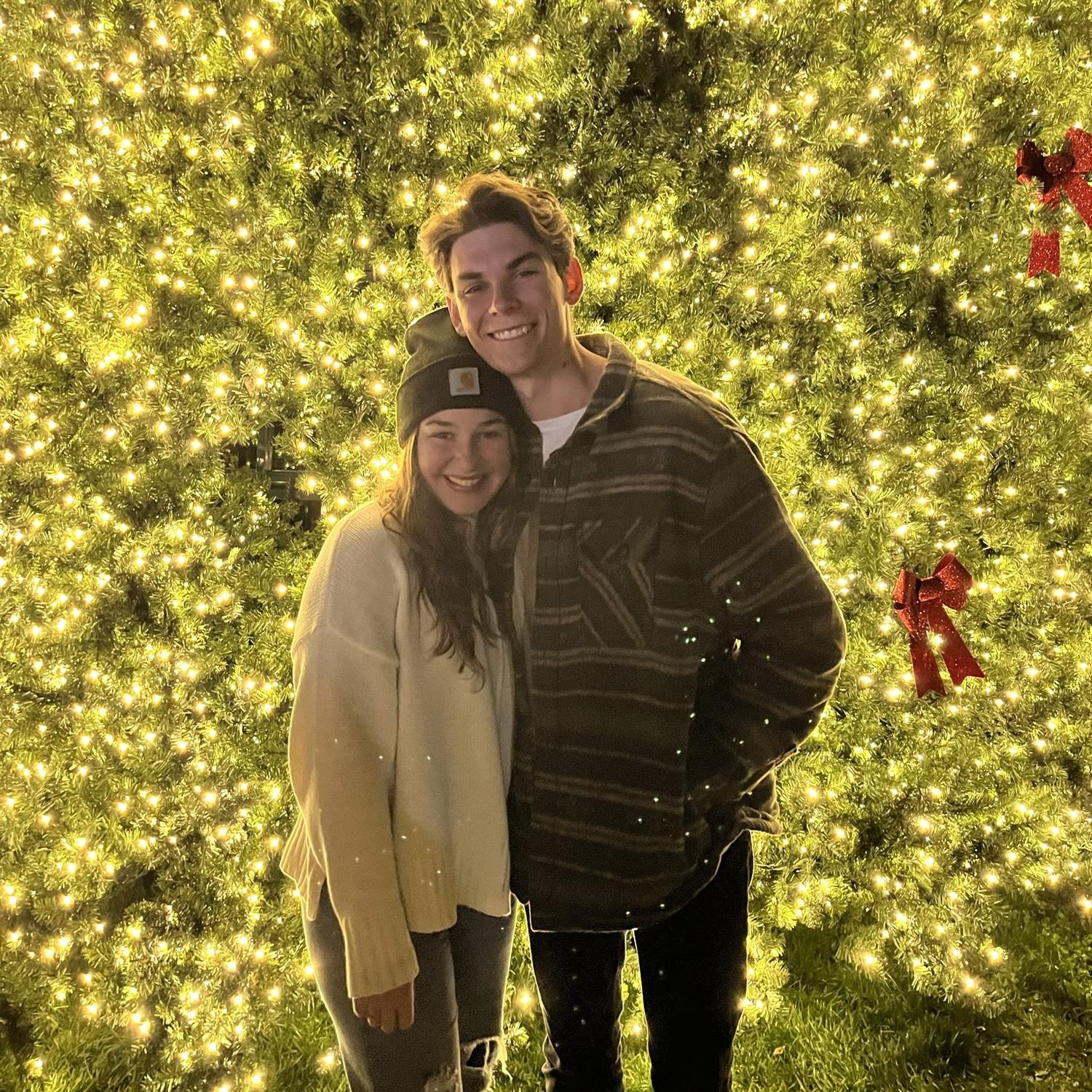 November 2022 - At LU, excited for our first Christmas together.