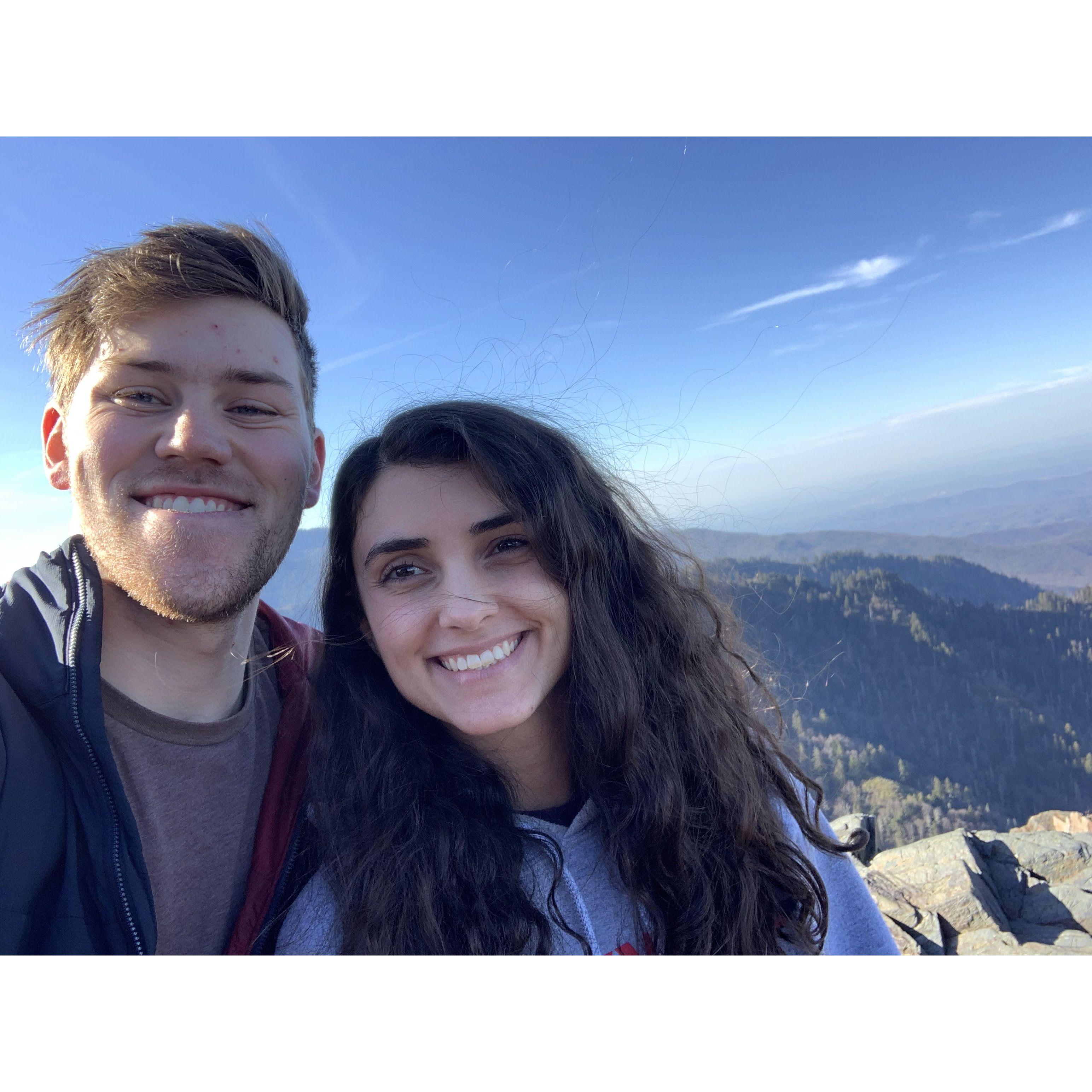 Our first hike together! Charlies Bunion in the Great Smoky Mountains National Park, February 2020
