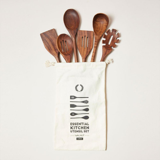 Essential Kitchen Utensils, Walnut