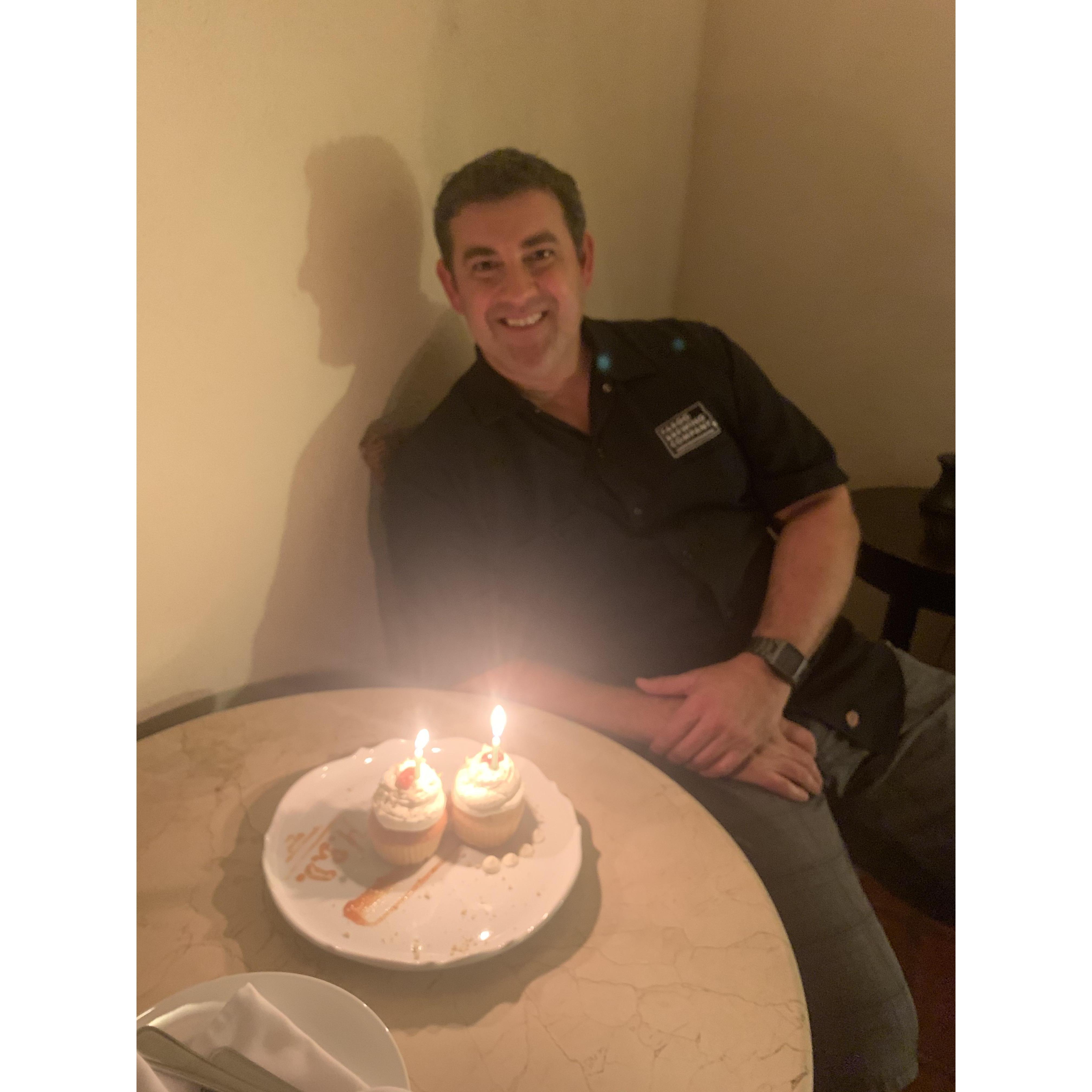 Celebrating Jimmy's birthday while in the DR