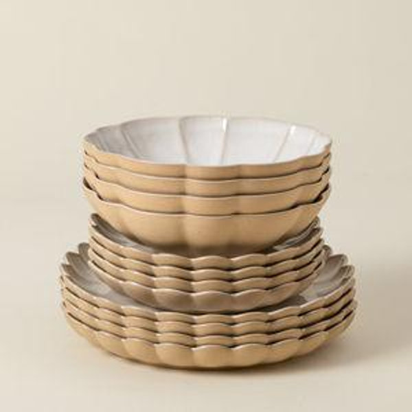 12-Piece Dinnerware Set with Soup/Pasta Plate Marrakesh
