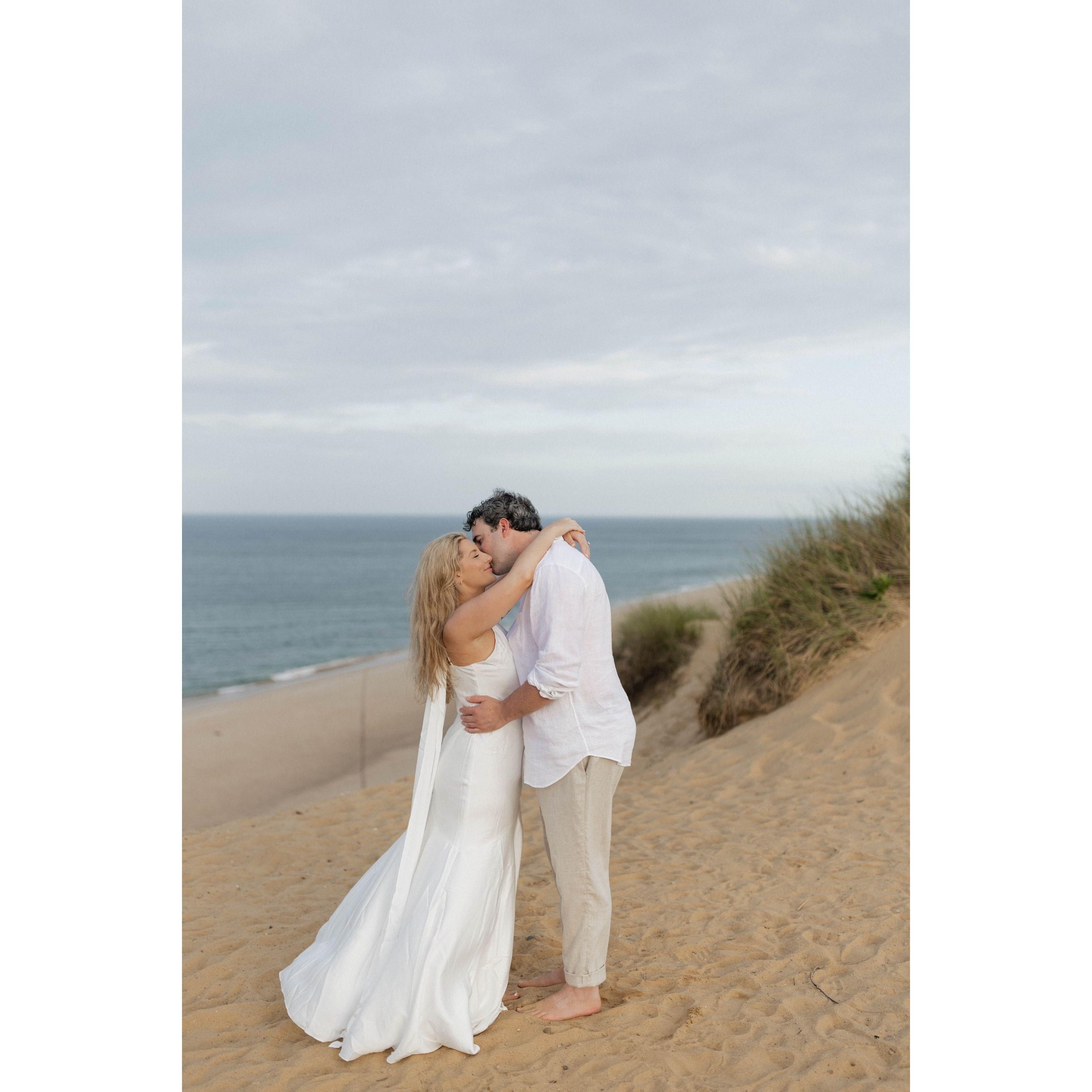 Our engagement photos at White Crest Beach in Wellfleet, MA.
