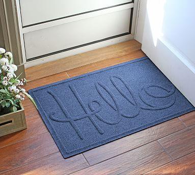 Waterhog Hello Doormat - Evergreen
