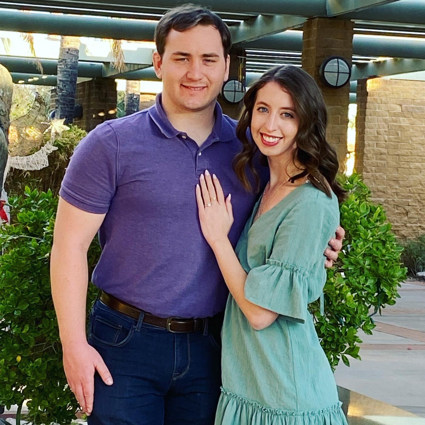 Us at St. Theresa Parish where we got engaged!