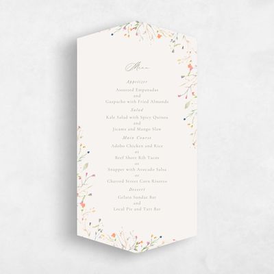 Beige Diamond Wedding Menu - Caramella