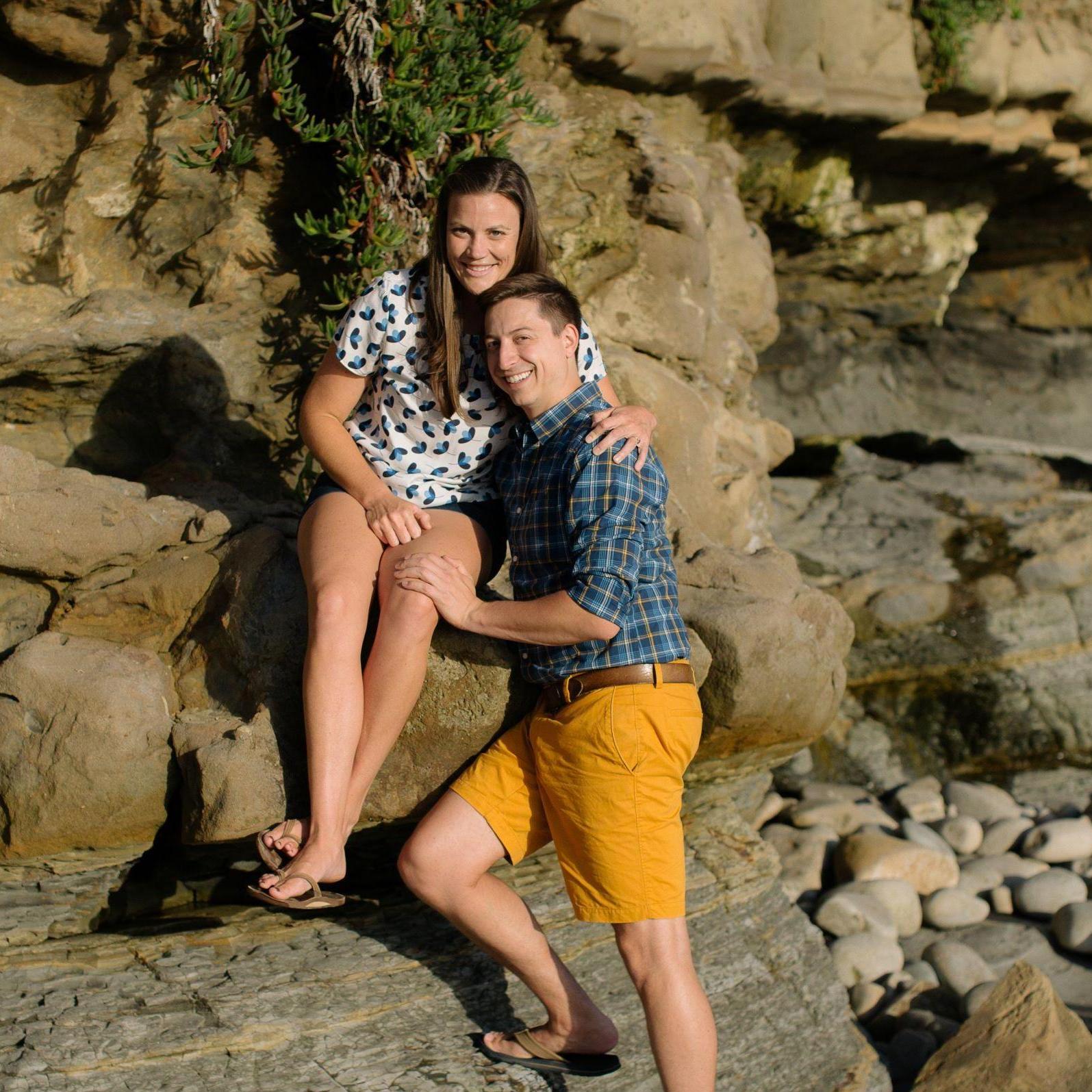 Our engagement photos at Sunset Cliffs with Heidi-O-Photo