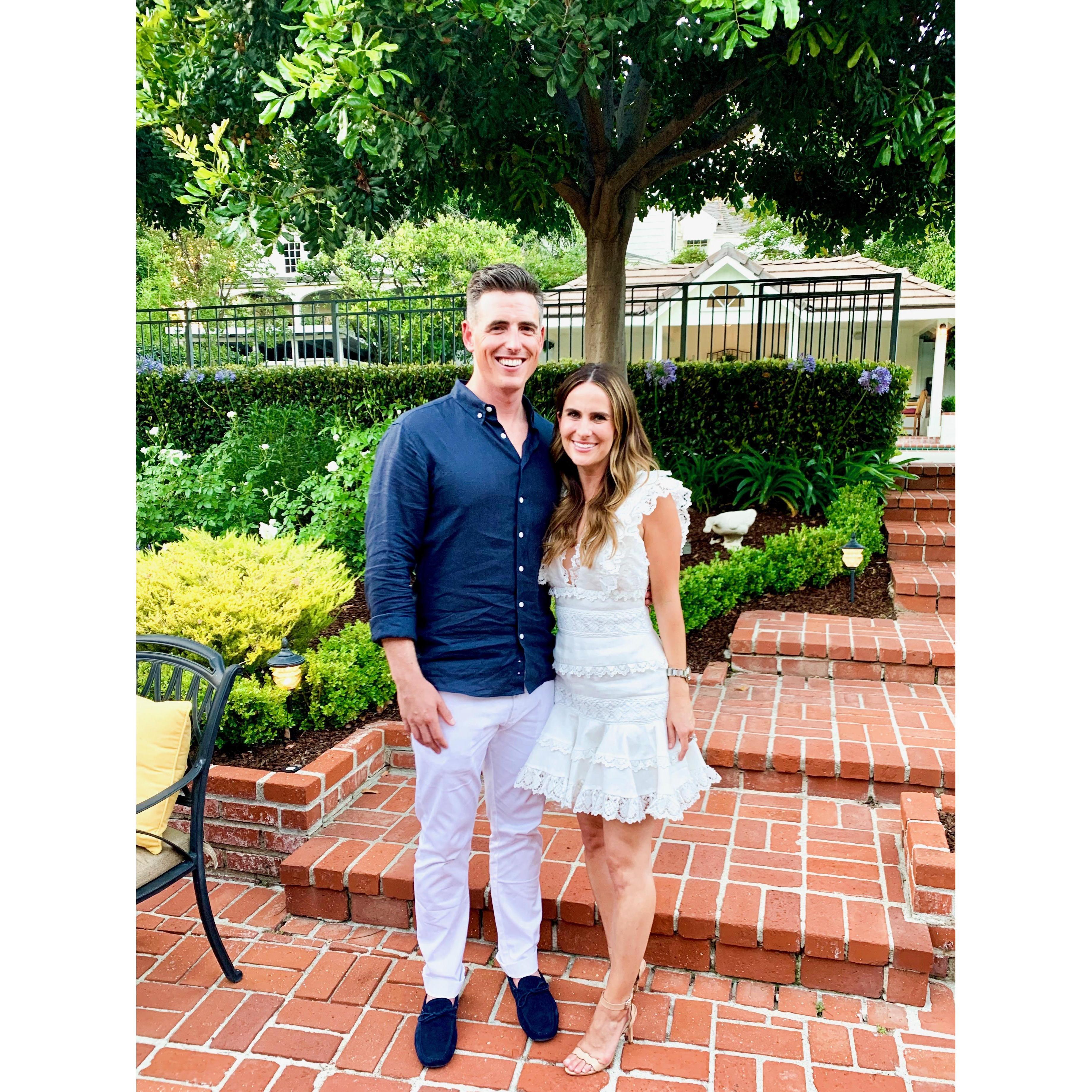 At our La Canada shower hosted by the Cabots, Thorntons, and Leydas