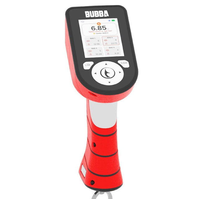 BUBBA Pro Series Smart Fish Scale - Tournament Fishing Tool with Bluetooth & Rechargeable Battery - 3 Modes, Digital Color Screen, 60lb Limit