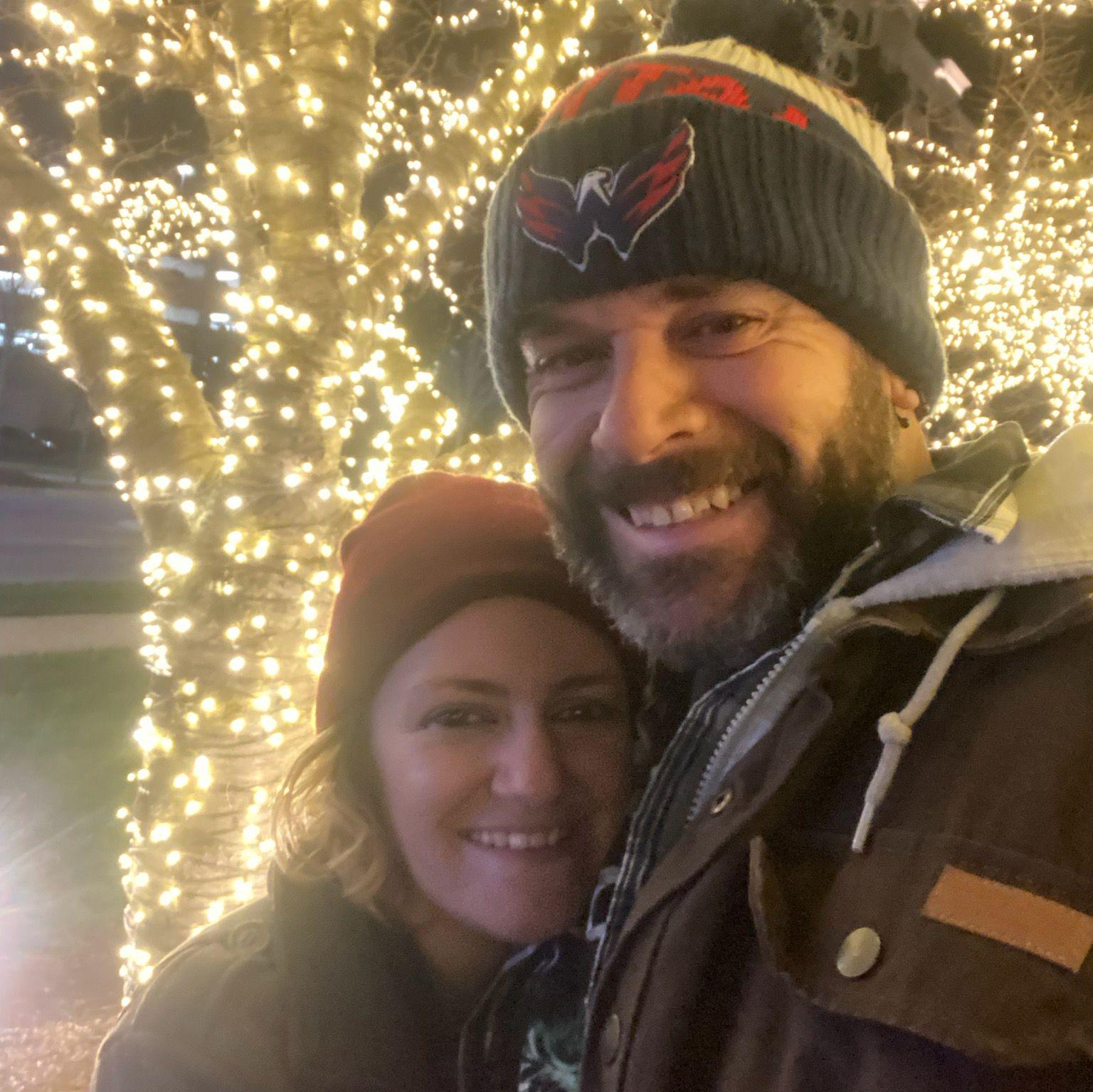 We went to the National Harbor for one of our first dates. We only knew each other for a couple months on this date.