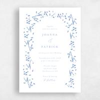 Blue Wedding Invitation - Regal Portrait Letterpress
