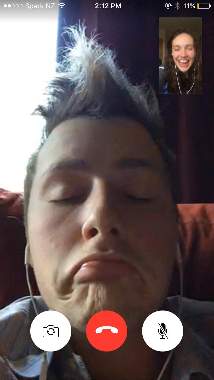 FaceTime date while Karena was in New Zealand for the summer and Andrew was in WA