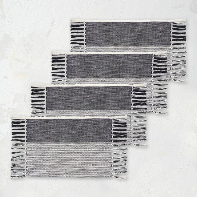 carol & frank Kerbey Onyx Placemats Set of 4, 13" x 19"