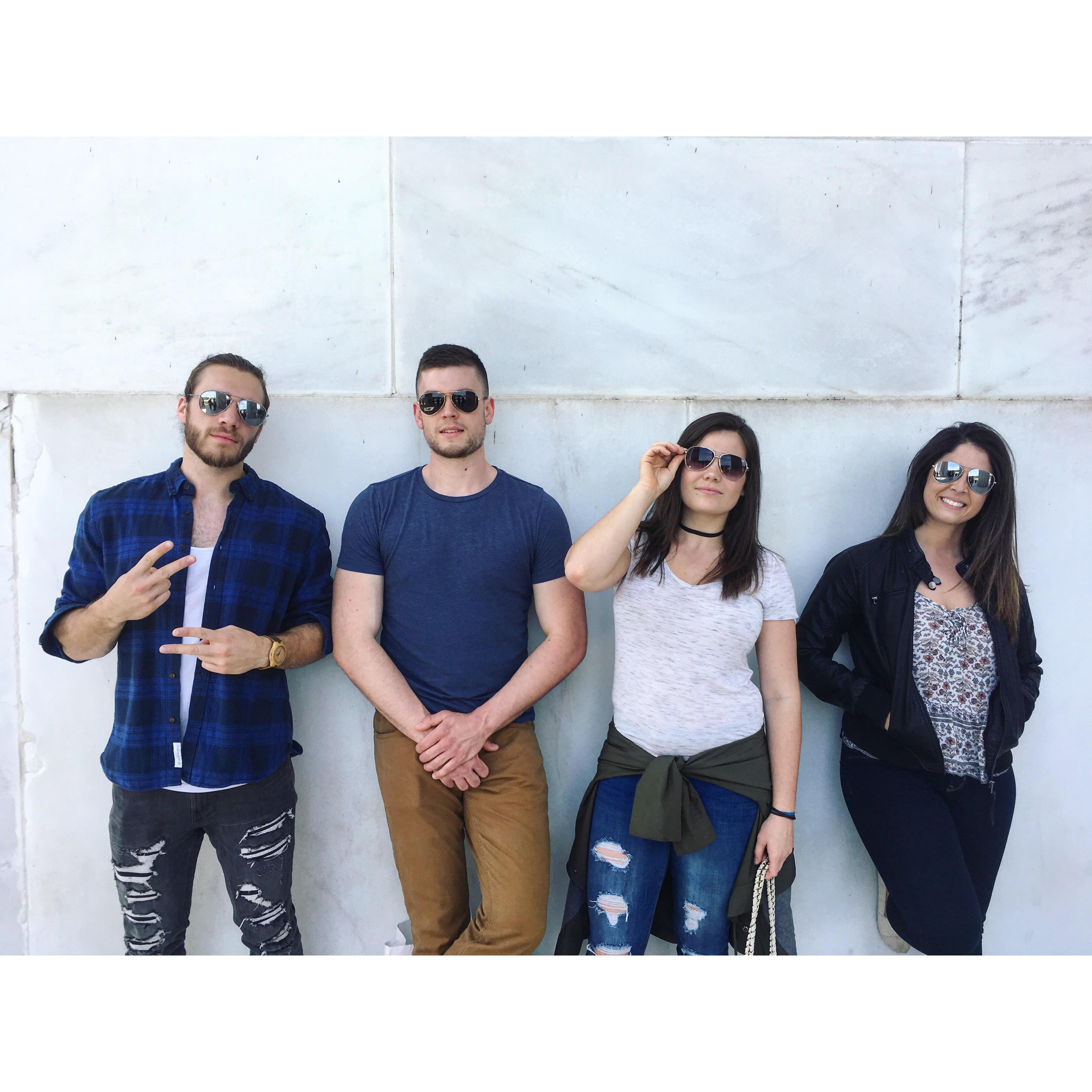 This was taken right before we all actually coupled up! hahaha. A day in D.C. still all as singles technically but great friends.