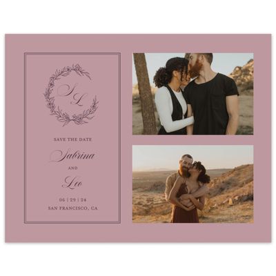 Dusty Rose, Pink Wedding Digital Save the Date - Goundry Photo
