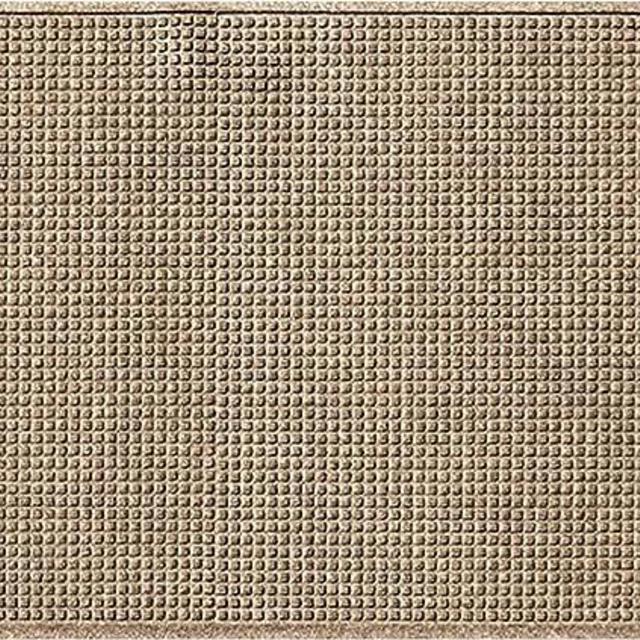 Bungalow Flooring Waterhog Runner Door Mat, 2' x 5' Made in USA, Durable and Decorative Floor Covering, Skid Resistant, Indoor/Outdoor, Water-Trapping, Squares Collection, Camel