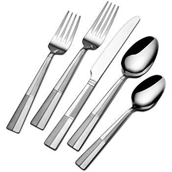 LIANYU 20-Piece Silverware Flatware Cutlery Set, Stainless Steel Utensils Service for 4, Include Knife/Fork/Spoon, Mirror Polished , Dishwasher Safe