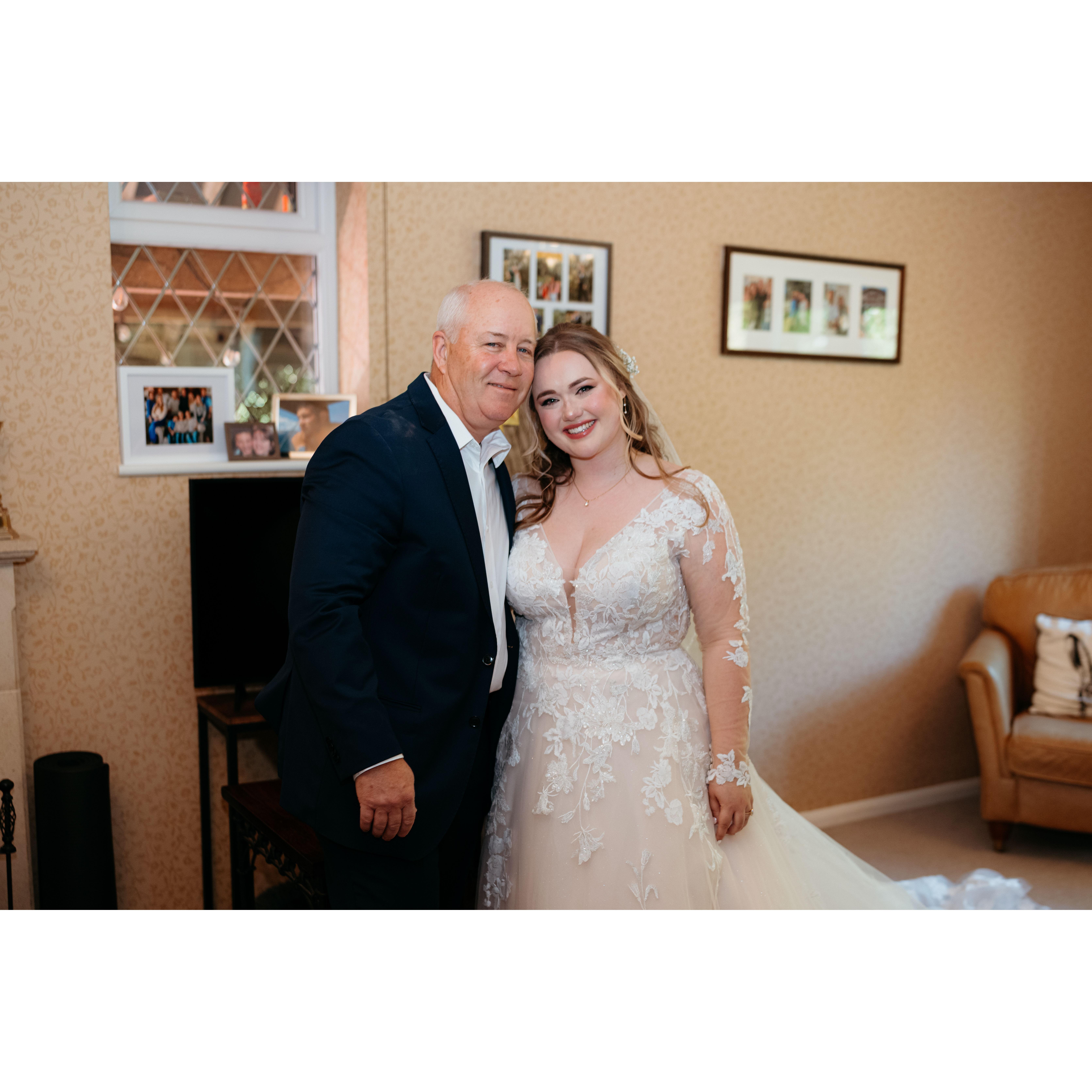 Dress reveal with Dad