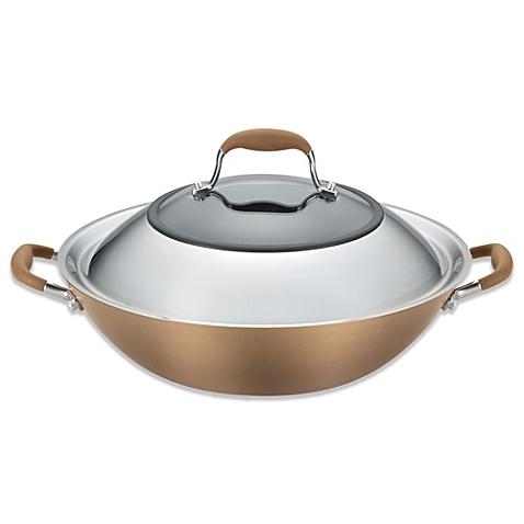 Anolon® Advanced Bronze Hard Anodized Nonstick 14-Inch Covered Wok