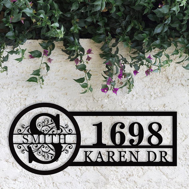Custom House Address Numbers Metal Sign | Custom Home Street Number Gate Fence or Front Door Plaque | Realtor Closing Gift | Outdoor Metal Number | Display Your Address and Street Name