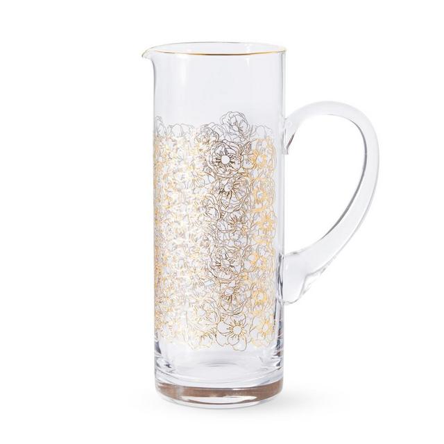 Gold Floral Pitcher