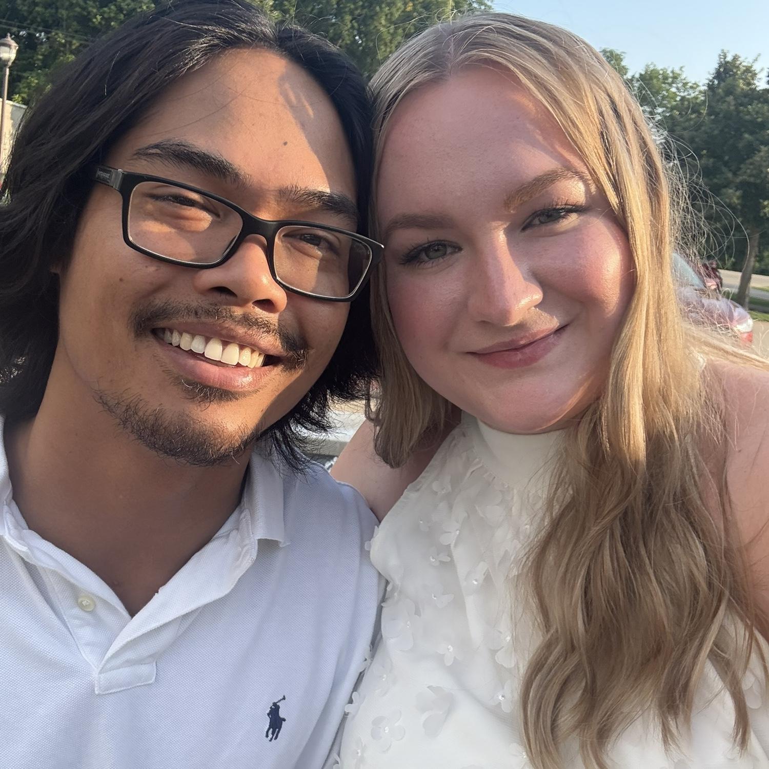 Before taking engagement pictures!
