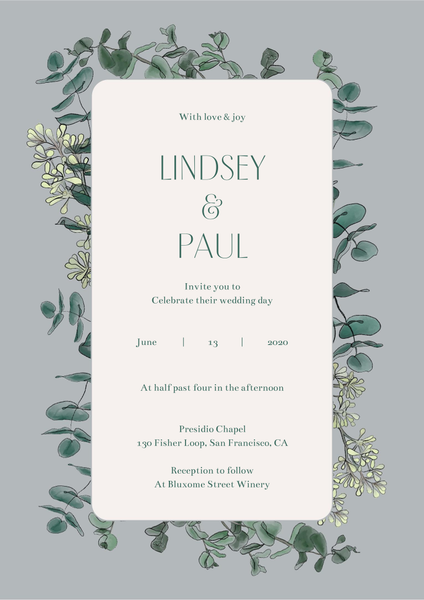 Zola Wedding Invitations - Terian Frame