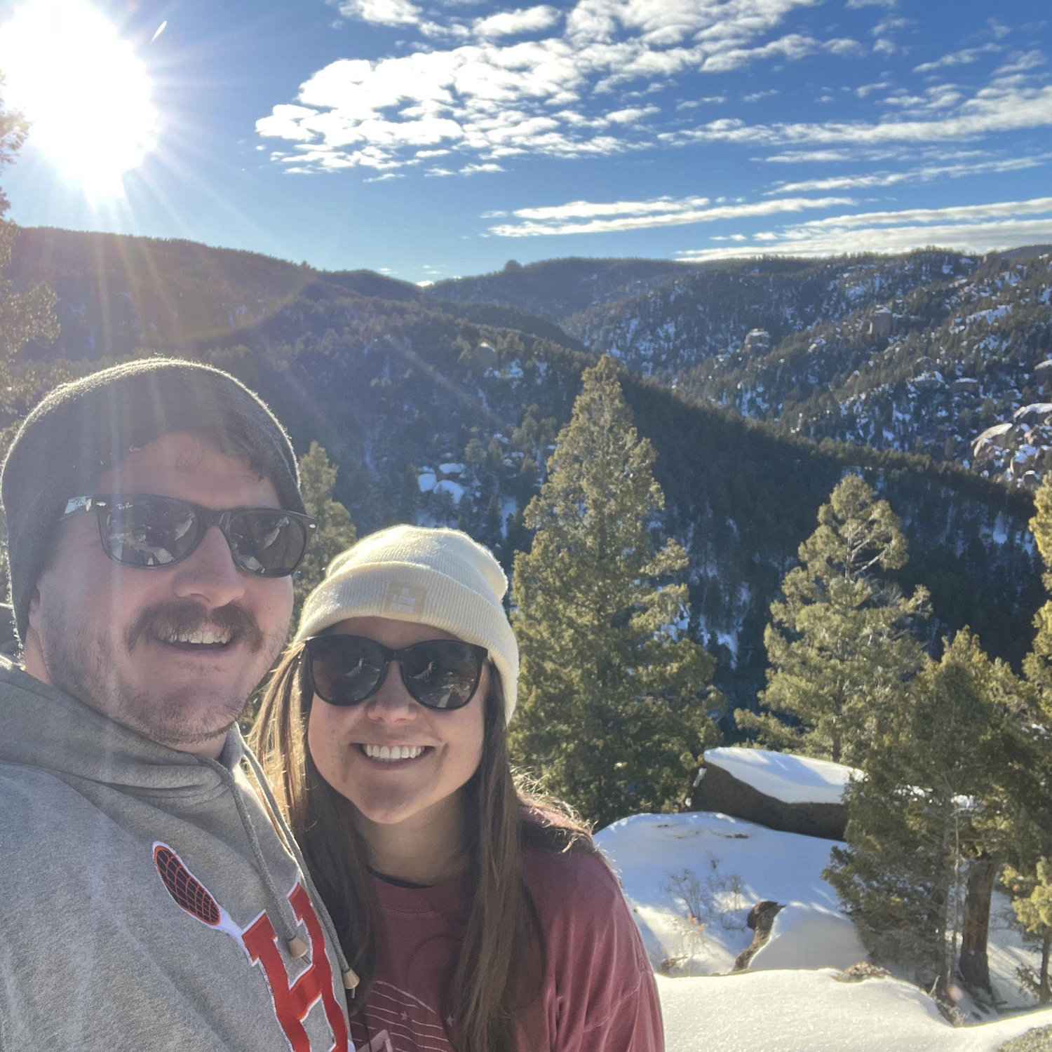 Our very first hike together! Where Clayton learned Sarah maxes out after about 4 miles and loves to play lots of "talking games" along the way