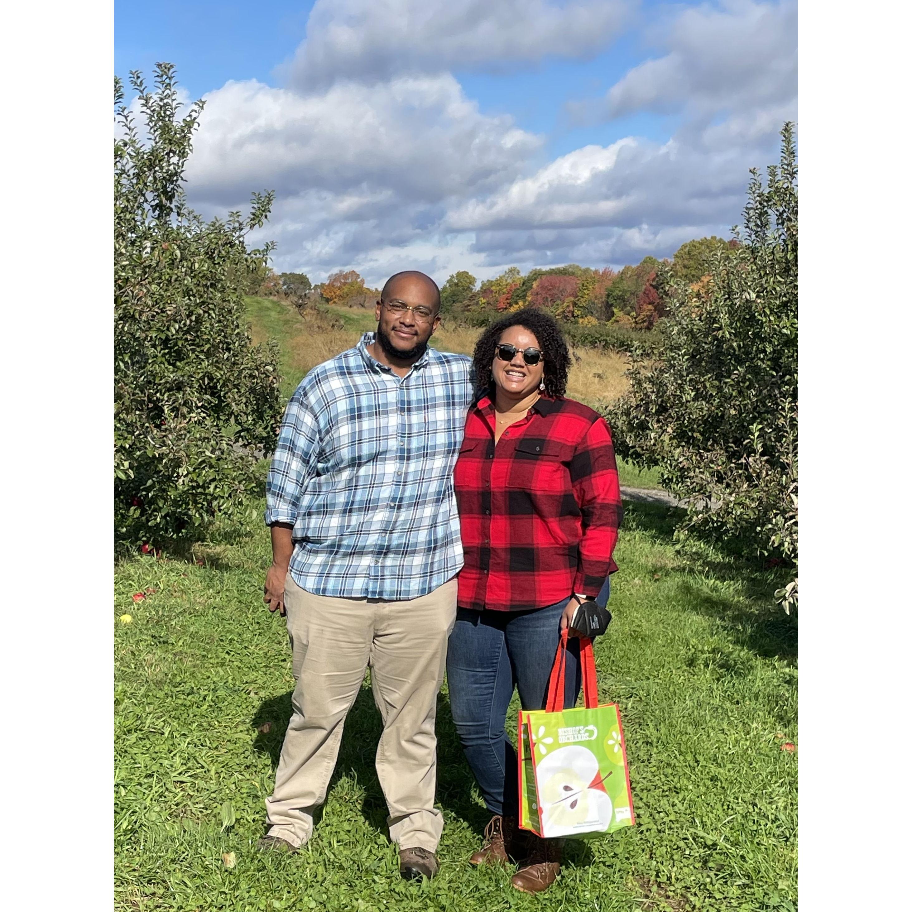 Apple picking together in Fall 2021