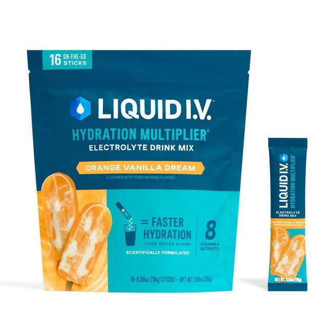 Liquid I.V.® Hydration Multiplier - Orange Vanilla Dream | Electrolyte Powder Drink Mix | 1 Pack (16 Servings)