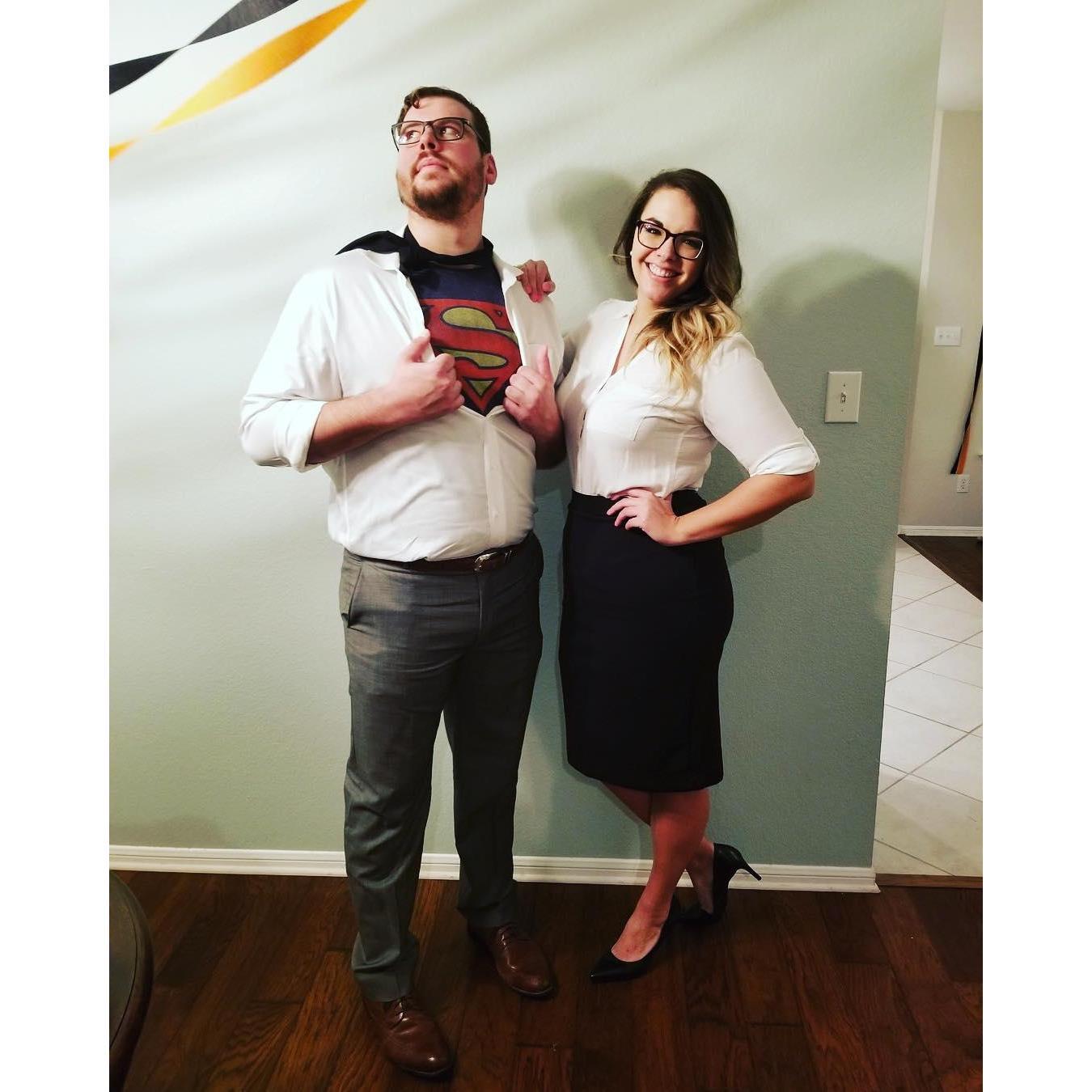 First Halloween--Superman and Lois Lane!