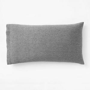 Belgian Flax Linen Melange Duvet, King Sham,Slate
