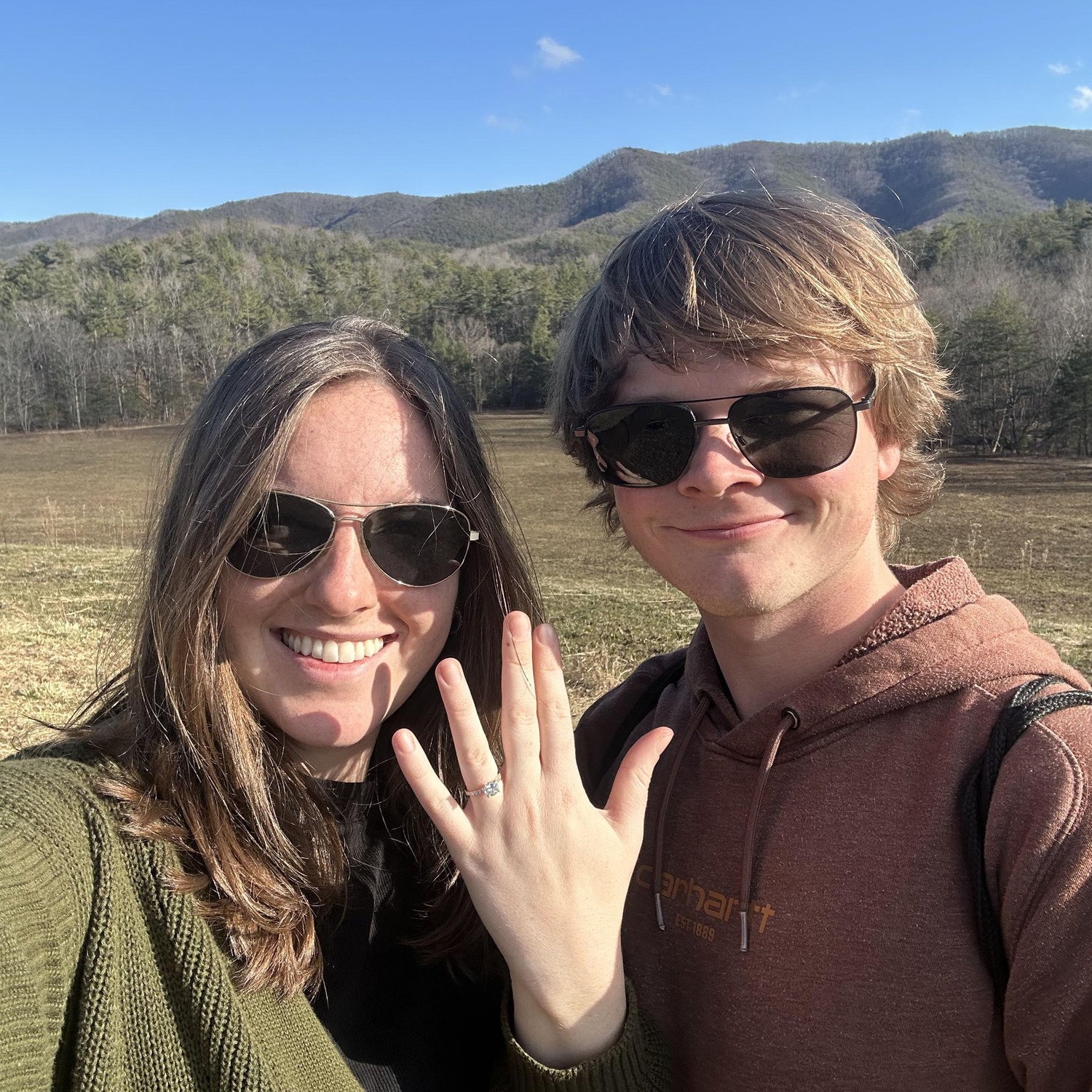 Mekhi proposed in a very private and special spot in the mountains of Blacksburg
