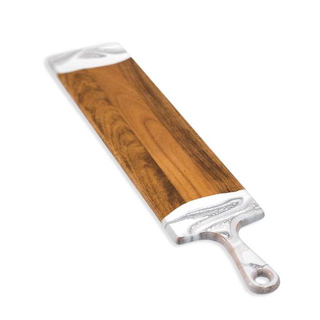 LYNN & LIANA Designs Baguette Acacia Boards, 24-inch Length, Marble