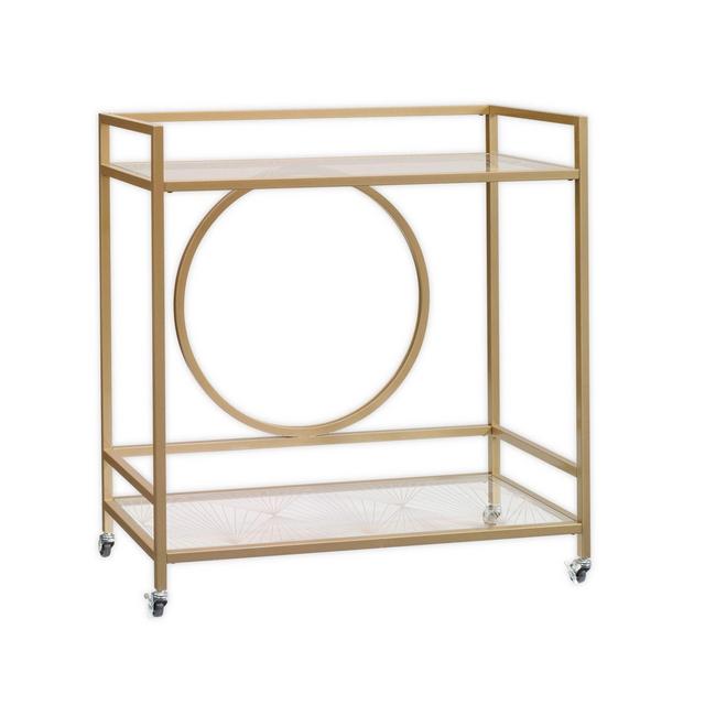 Sauder® International Lux Bar Cart in Satin Gold