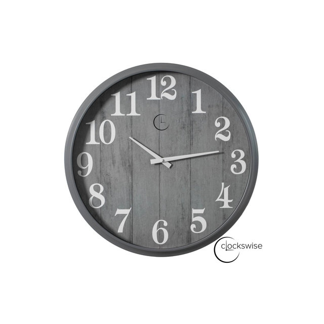 Clockswise 18" Battery Operated Indoor & Outdoor Waterproof Wall Clock Large Decorative Timepiece Easy-to-Read Modern Design