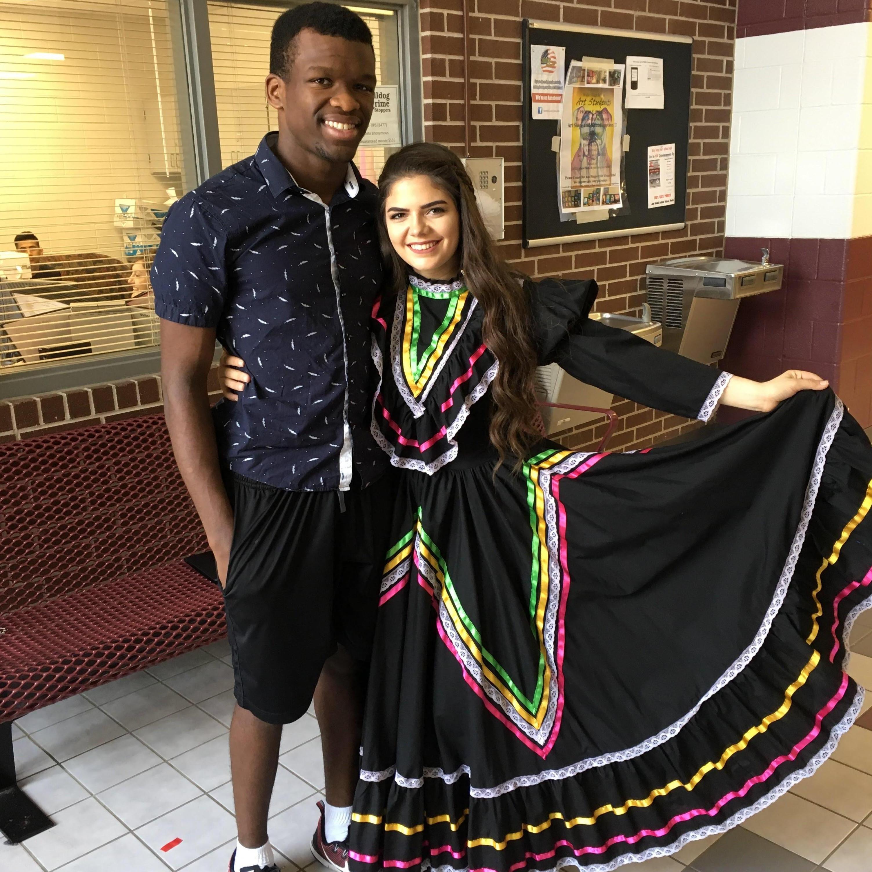 This was after a folklorico performance for Cinco De Mayo!