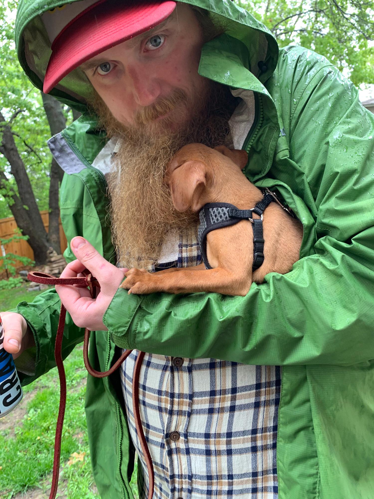 We got a puppy this spring. Her name is Dr. Cecilia Funston, we call her Funny.