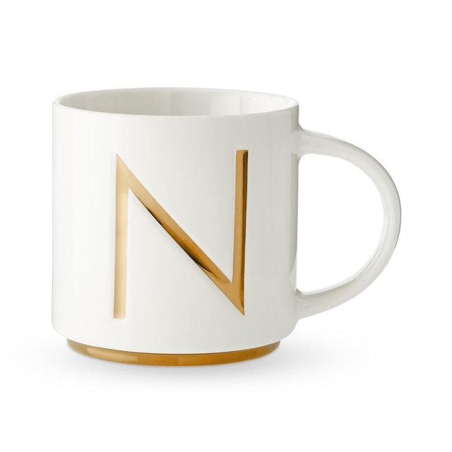Gold Monogram Mug, N