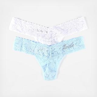 2-Piece "Bride" & Signature Lace Low Rise Thong Set