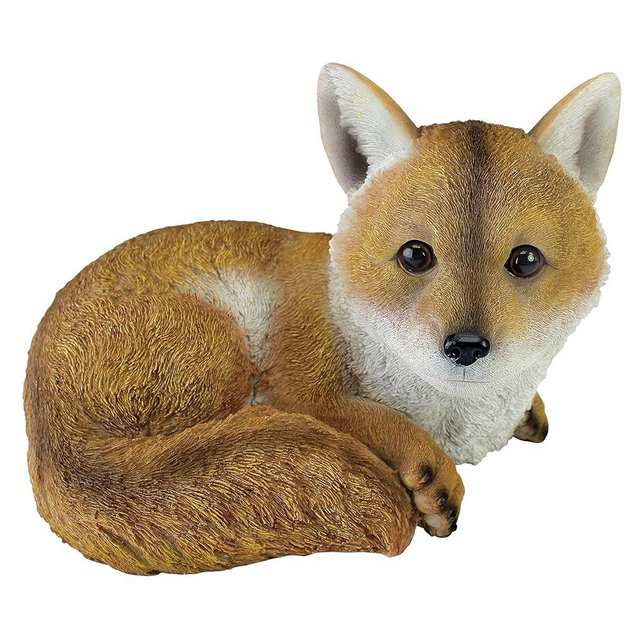 Design Toscano QM2585100 Diablo The Baby Red Fox Statue, Full Color