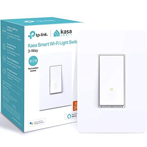 Kasa 3 Way Smart Switch by TP-Link, Wifi Light Switch works with Alexa and Google Home, Neutral Wire Required, No Hub Required, UL Certified, 1-Pack(HS210)