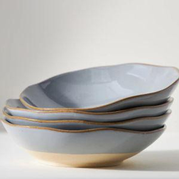 Set of 4 Low Bowls (in Denim Light)
