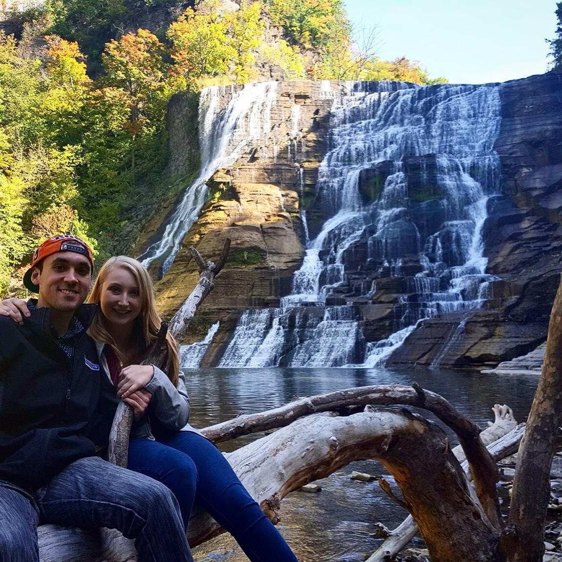 Our first ever photo!
@Buttermilk Falls in Ithaca