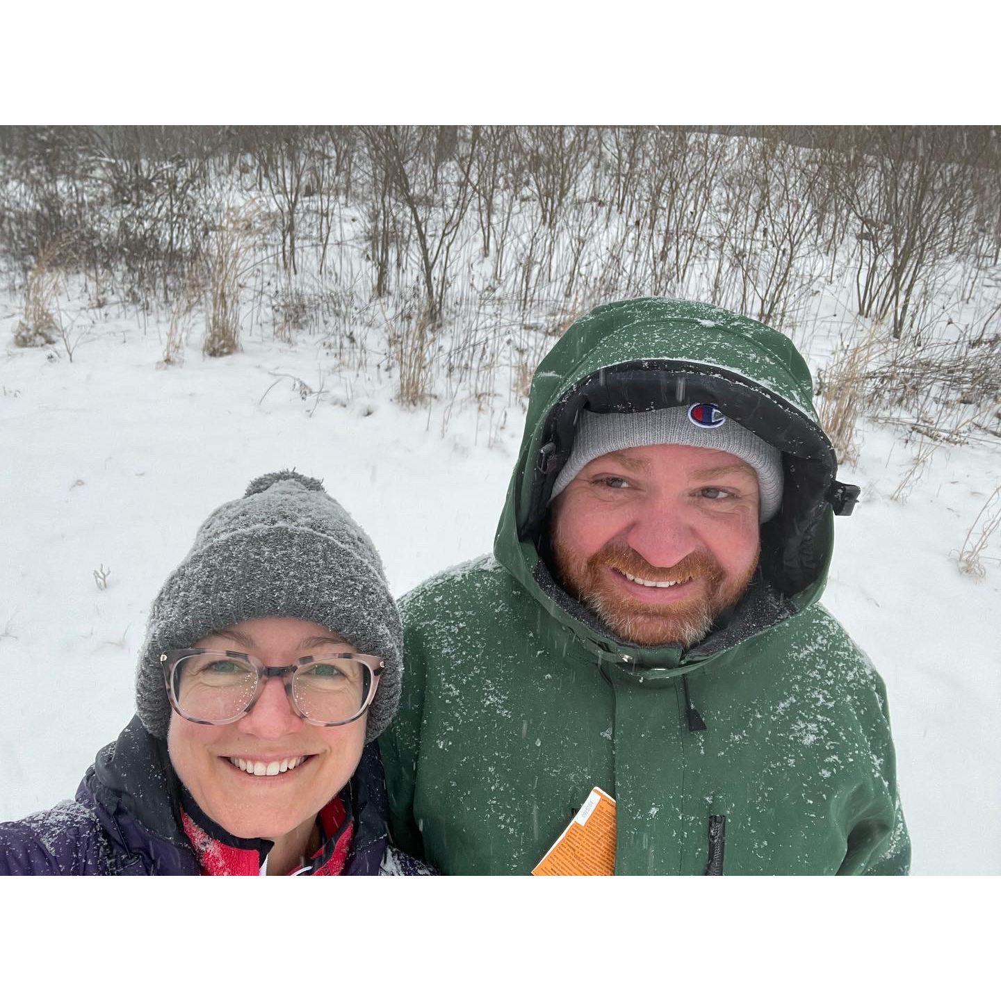 We started a family tradition of January ski trips. The second year of this was when we got engaged.