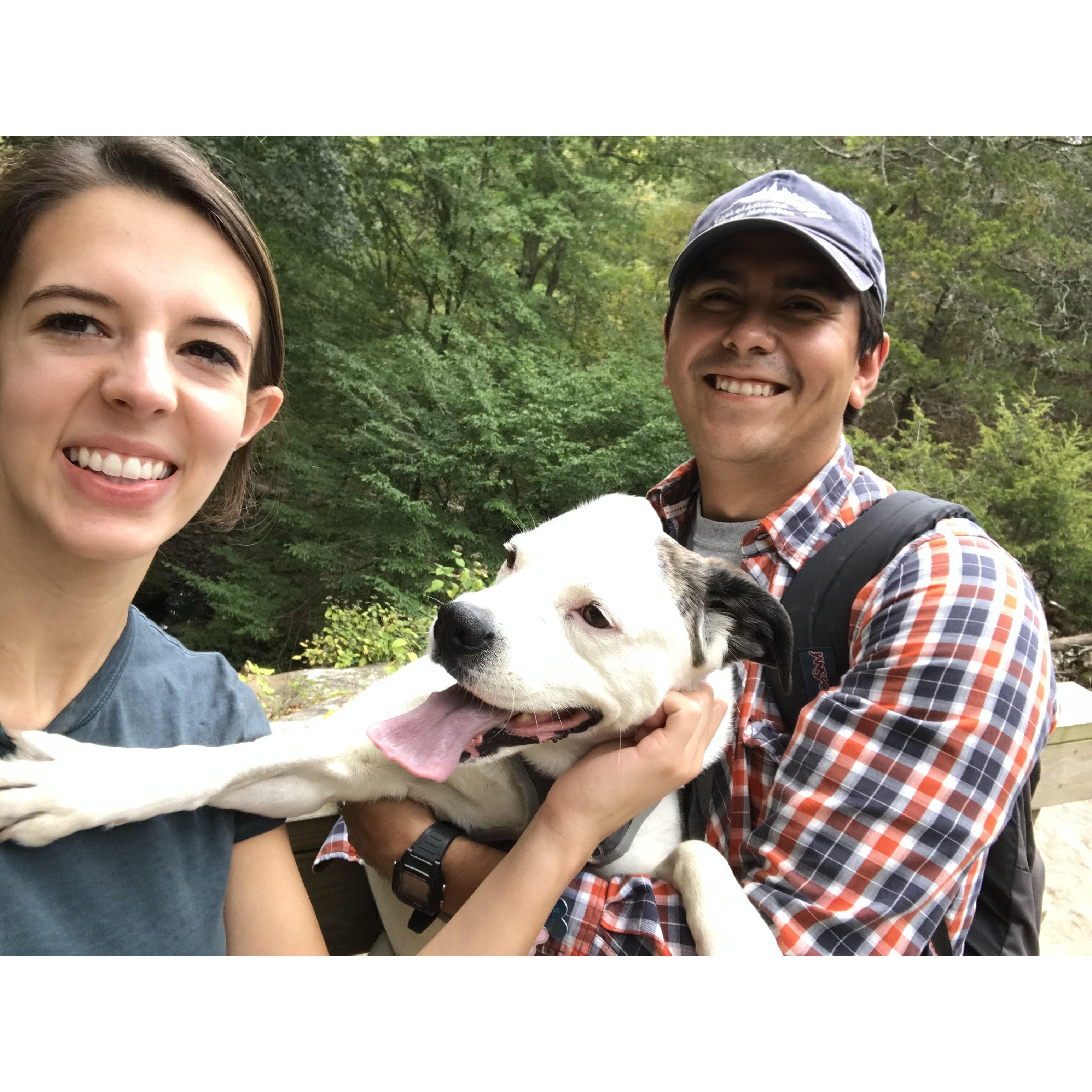 Containing Cheetos excitement while hiking in Shawnee national forest.