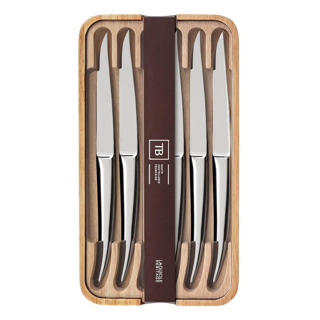 Tarrerias-Bonjean, Laguiole Heritage 6 piece Steak Knife Set , Mirror Polish