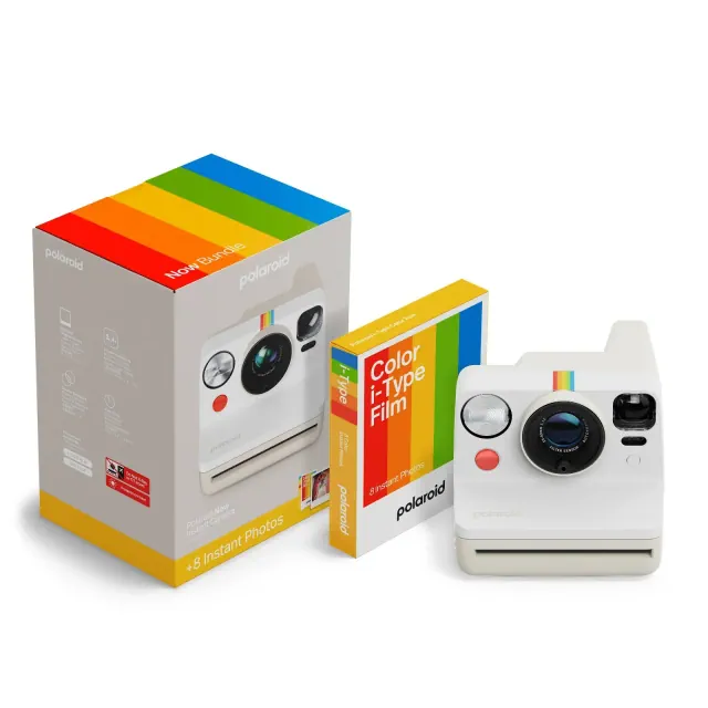 Polaroid Now Everything Bundle Gen 3 Film Camera - Pebble White
