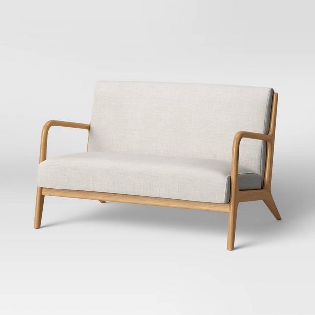 Esters Wood Arm Loveseat Husk Natural - Project 62™